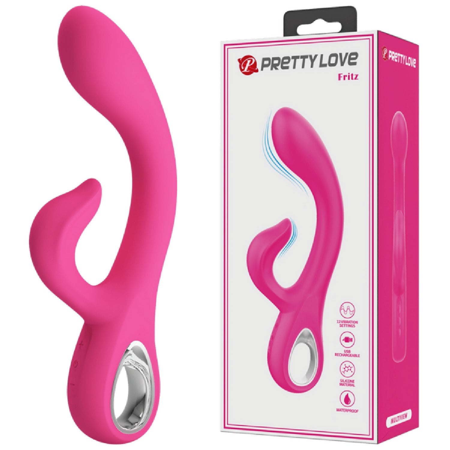 Rechargeable Fritz – Waterproof Silicone Rabbit Vibrator with G-Spot and Clitoral Stimulation > Vibrators > Ladies > Rabbit Multi