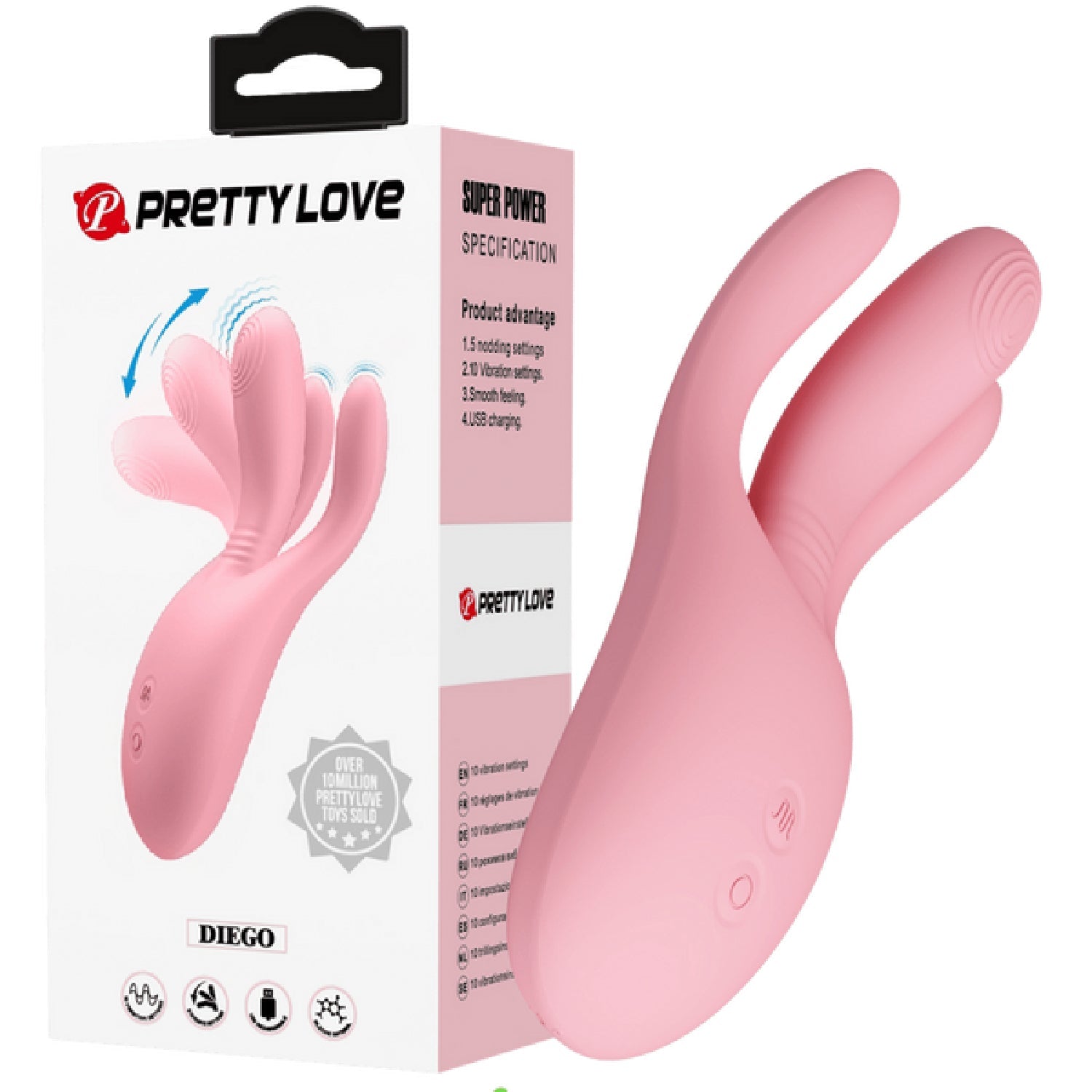 Pretty Love Finger Flicker Diego – Rechargeable Flexible Vibrator with Multiple Settings > Vibrators > Finger Vibrators Main image