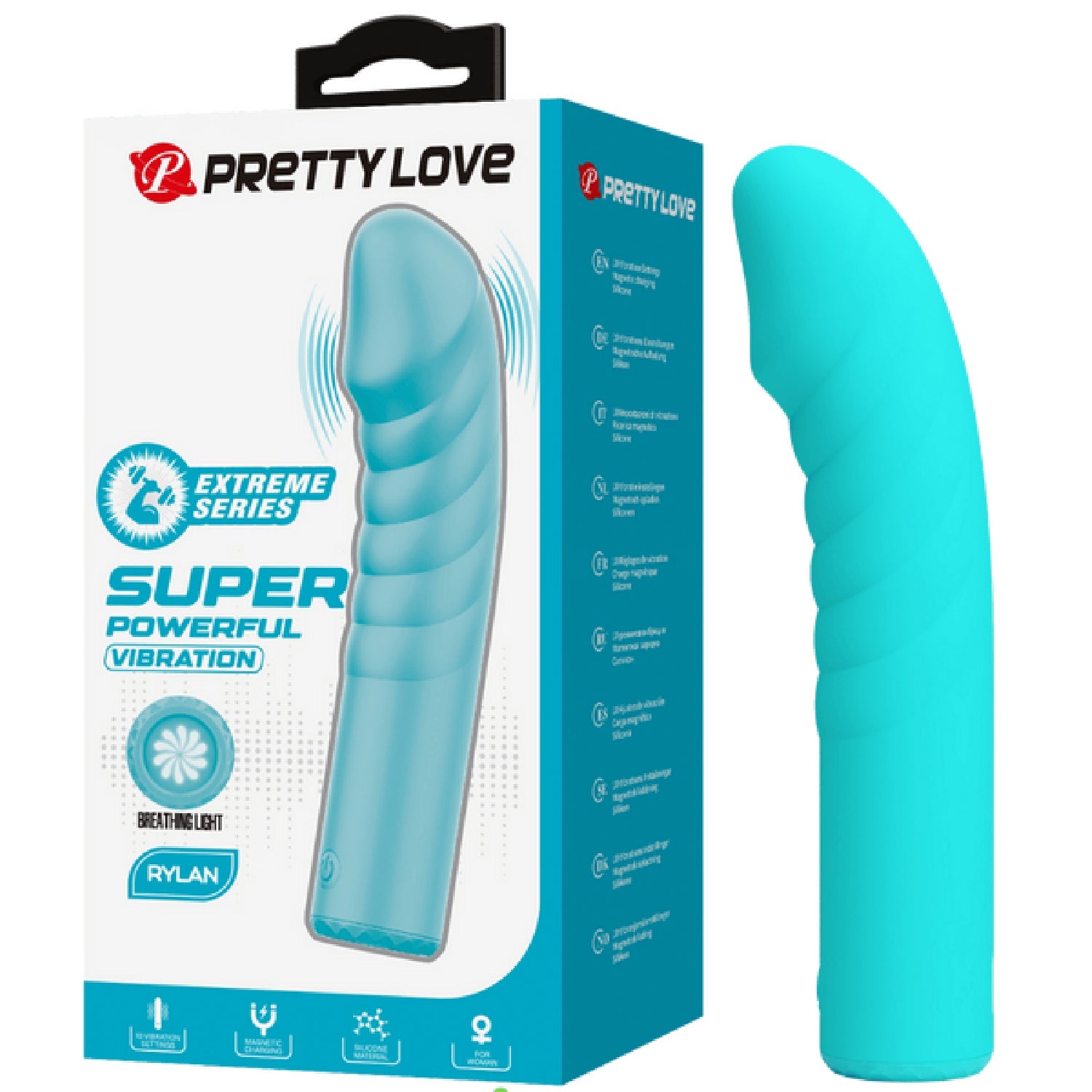 Rylan – Rechargeable, Slim Silicone, 10-Function Breathing Light Design G-Spot Vibrator > Sex Toys For Ladies > G-Spot Vibrators Main image