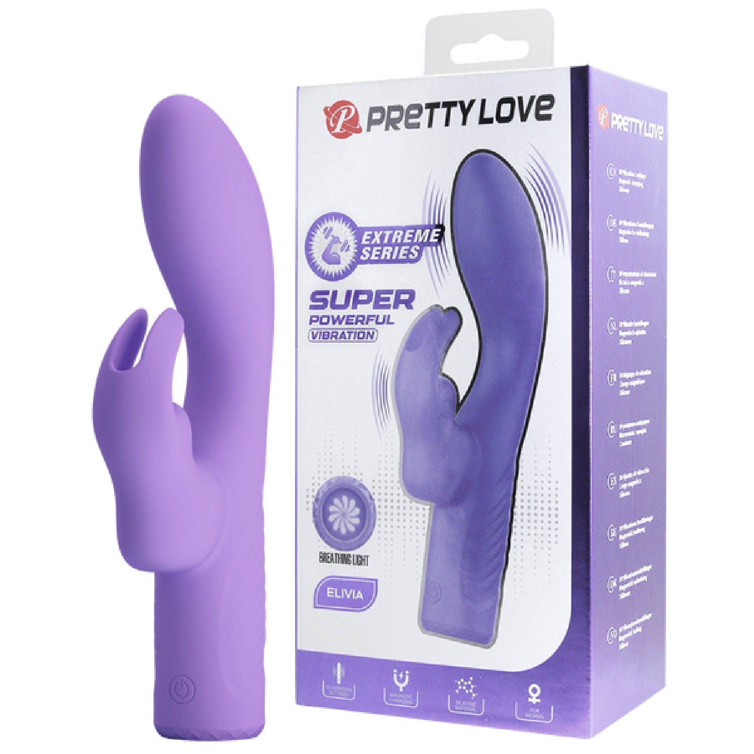 Rechargeable Elivia – 10 Function Silicone G-Spot Vibrator with Breathing Light Secondary image