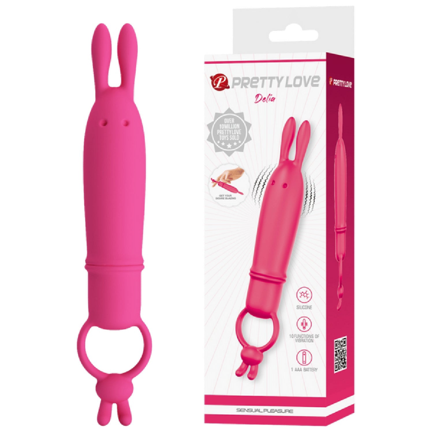 Delia Bunny Finger Vibrator – Silicone 10-Mode Finger Vibrator > Vibrators > Finger Vibrators Main image