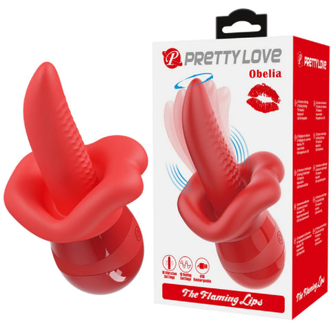 Pretty Love Obelia Flaming Lips – Waterproof Dual Stimulator With 10 Vibration Modes > Sex Toys For Ladies > Clitoral Vibrators and Stimulators