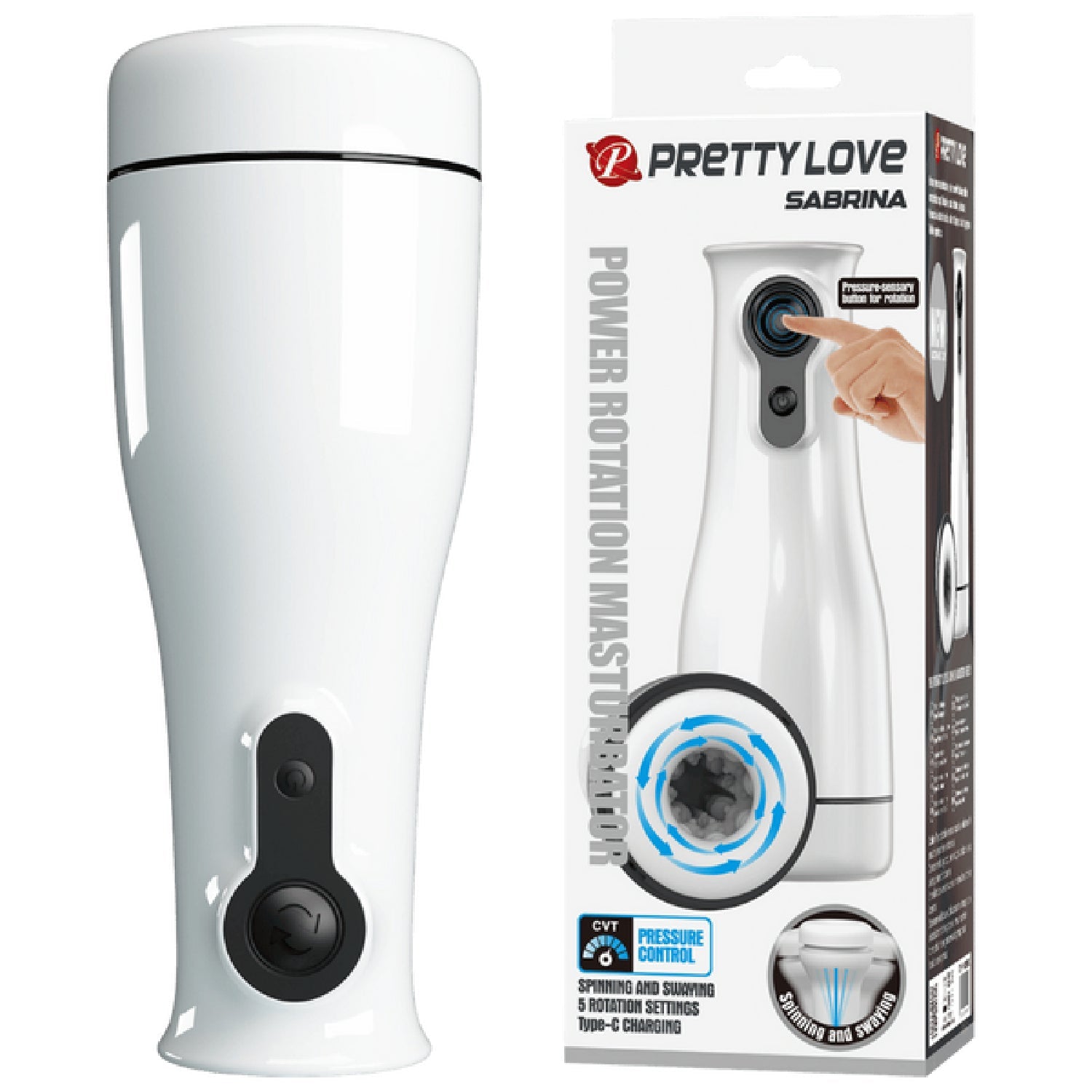 Sabrina – Rechargeable Rotating Men's Masturbator with Voice Function > Sex Toys For Men > Masturbators > Vibrating
