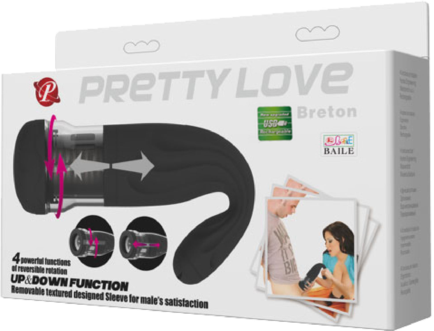 Pretty Love Breton – Rechargeable Male Masturbator with Rotation and Thrust Functions > Sex Toys For Men > Masturbators > Vibrating