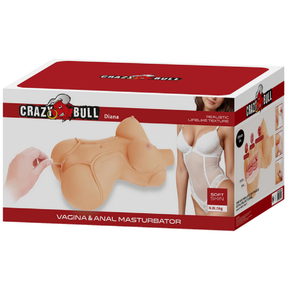 Diana – Realistic Vagina and Anal Masturbator with Weighted Core > Sex Toys For Men > Assbators