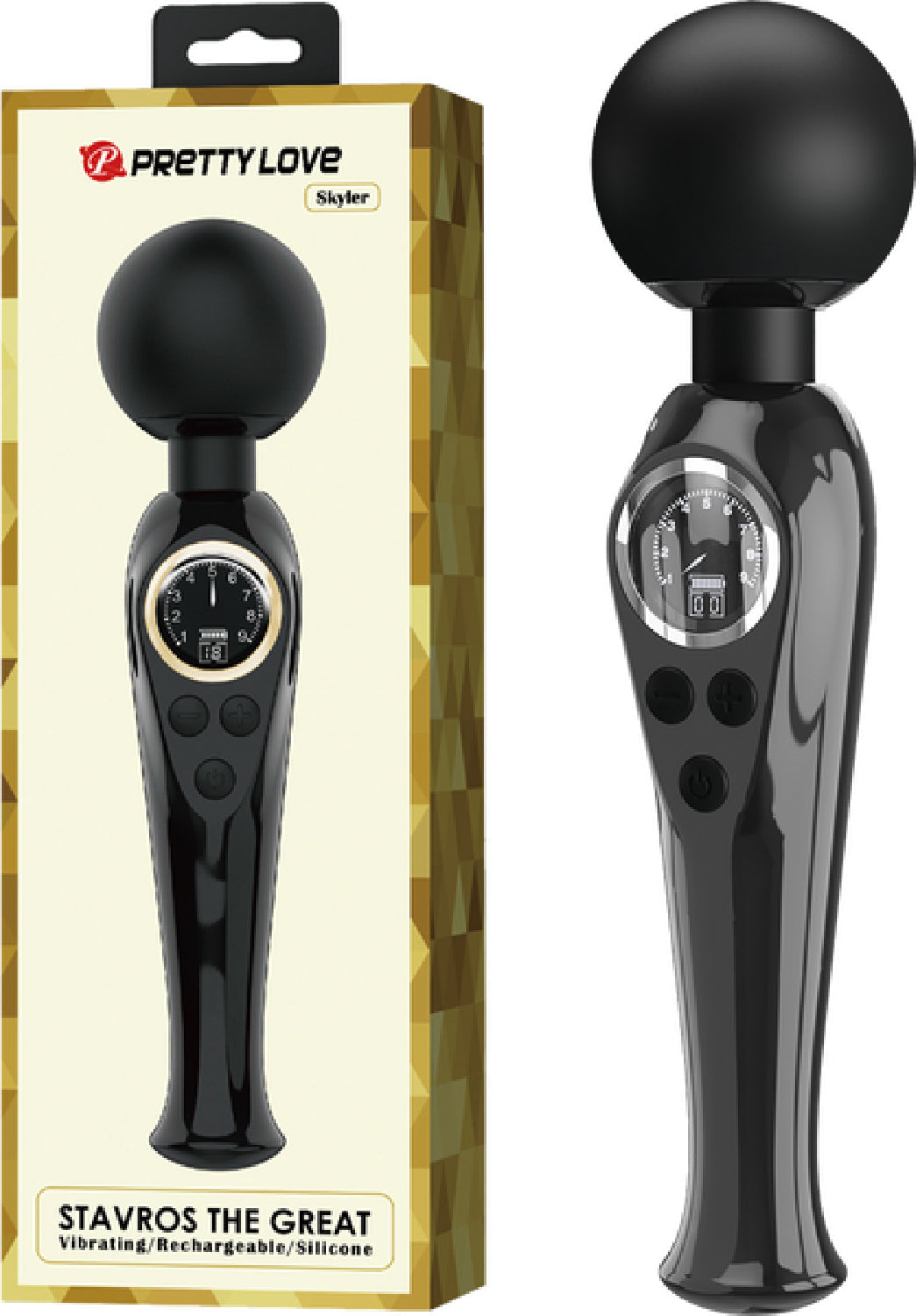 Skyler Rechargeable Wand – Powerful 10-Mode Vibrating Wand with Flexible Neck > Sex Toys > Massage Wands