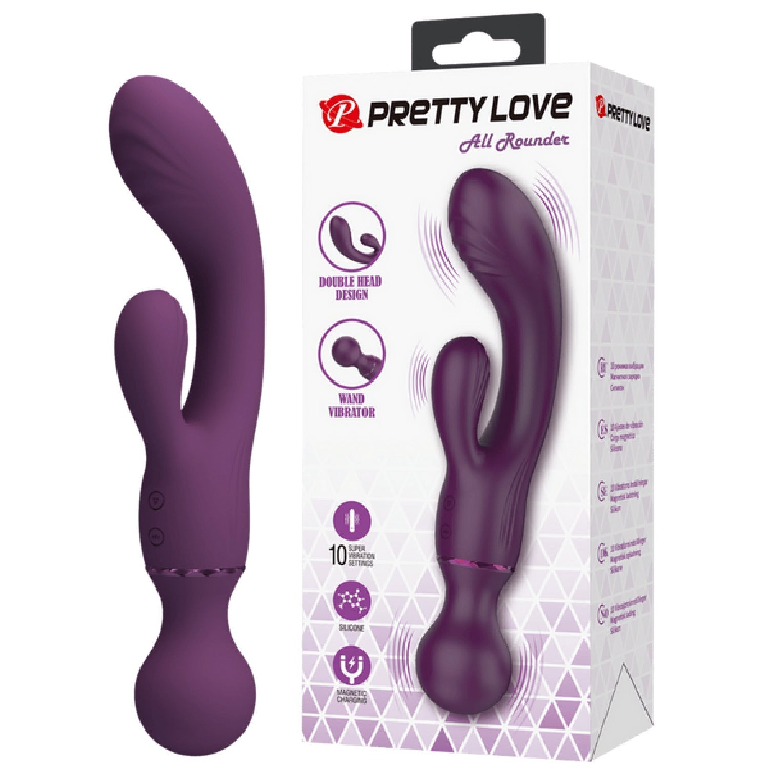 Rechargeable All Rounder – Waterproof Silicone Rabbit Vibrator with Ribbed Heads Secondary image
