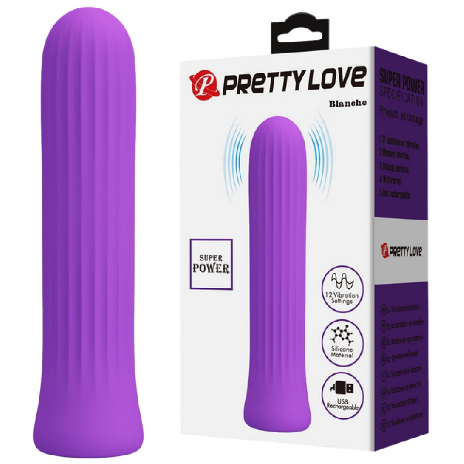 Pretty Love Rechargeable Silicone Vibrator – 12 Vibration Speeds Rechargeable Vibrator > Vibrators > Standard Vibrators