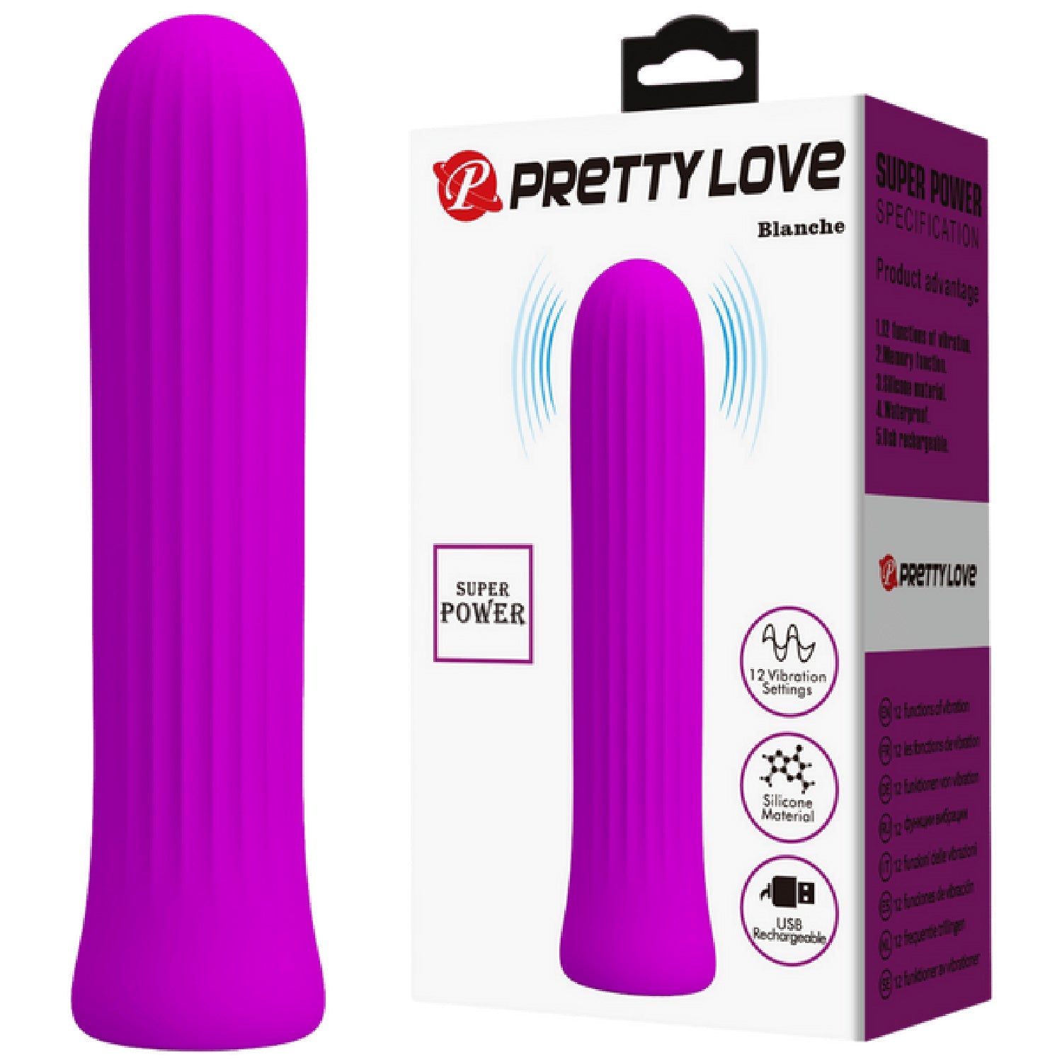 Pretty Love Rechargeable Silicone Vibrator – 12 Vibration Speeds Rechargeable Vibrator > Vibrators > Standard Vibrators