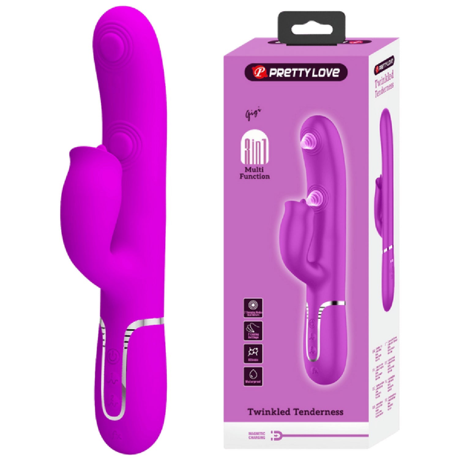 Pretty Love Gigi 3in1 – Multi-Function Rabbit Vibrator with Dual Stimulation > Vibrators > Ladies > Rabbit Main image