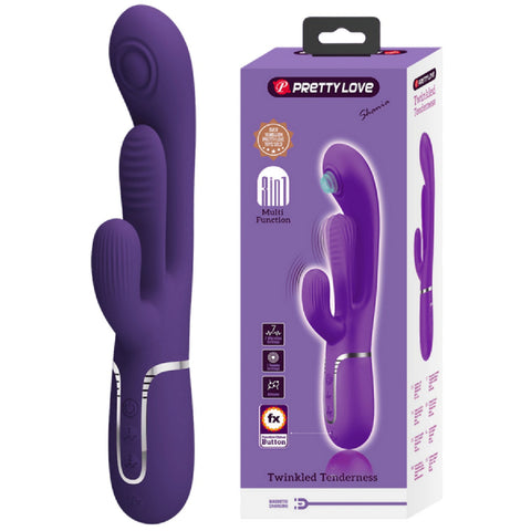 Shania 4in1 Multi-Function Rabbit Vibrator – Velvet Silicone 7 Vibration Settings > Vibrators > Ladies > Rabbit