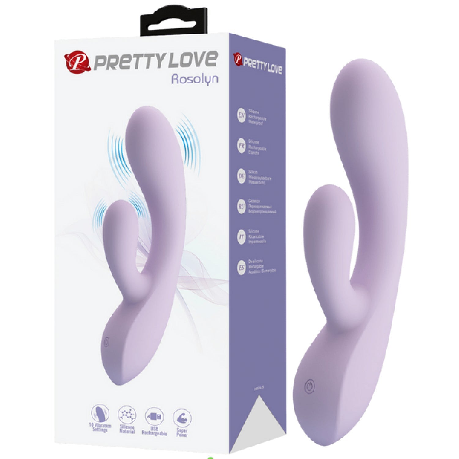 Rosolyn – Rechargeable, Flexible Liquid Silicone G-Spot Rabbit Vibrator with 10 Vibration Modes Secondary image