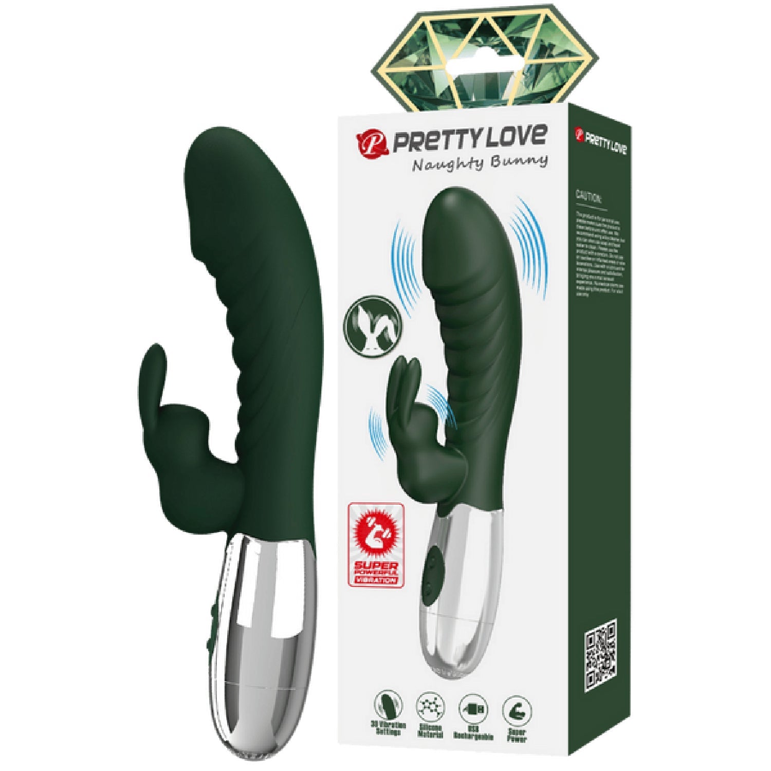 Rechargeable Naughty Bunny – Dual-Motor Silicone G-Spot and Clitoral Vibrator > Vibrators > Ladies > Rabbit Multi