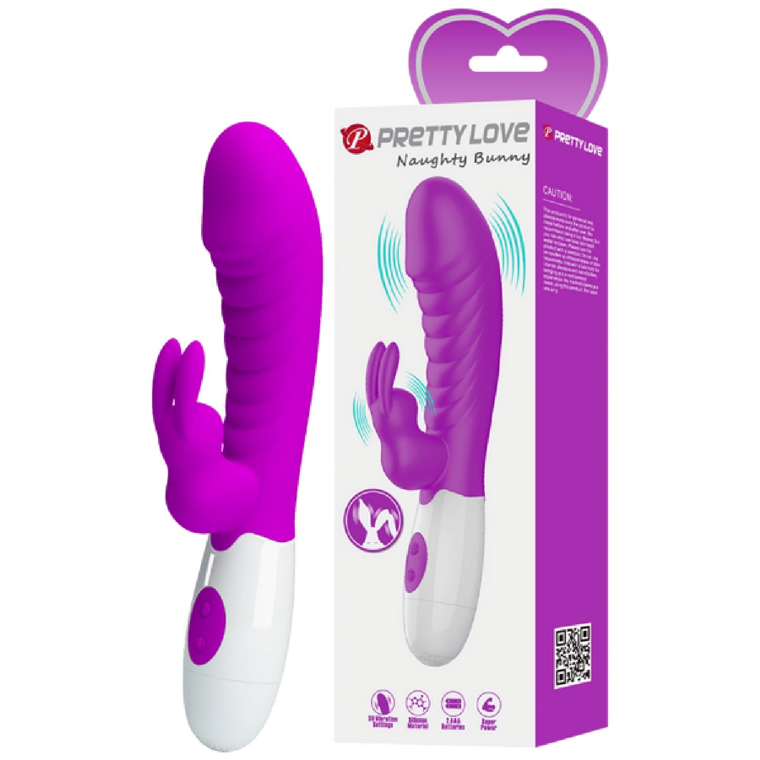 Naughty Bunny – Dual Stimulator Vibrator With G-Spot And Clitoral Vibration > Vibrators > Ladies > Rabbit Main image