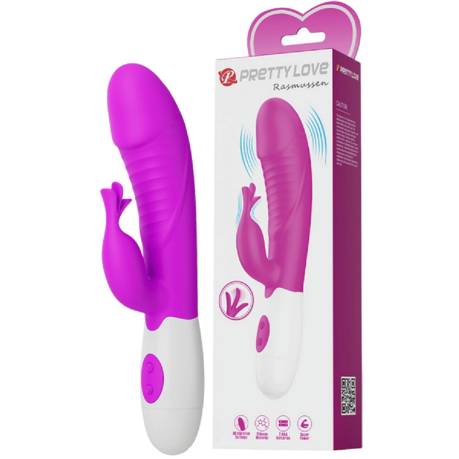 Rasmussen Dual Stimulator – G-Spot and Clitoral Vibrator with 30 Frequencies > Vibrators > Ladies > Rabbit