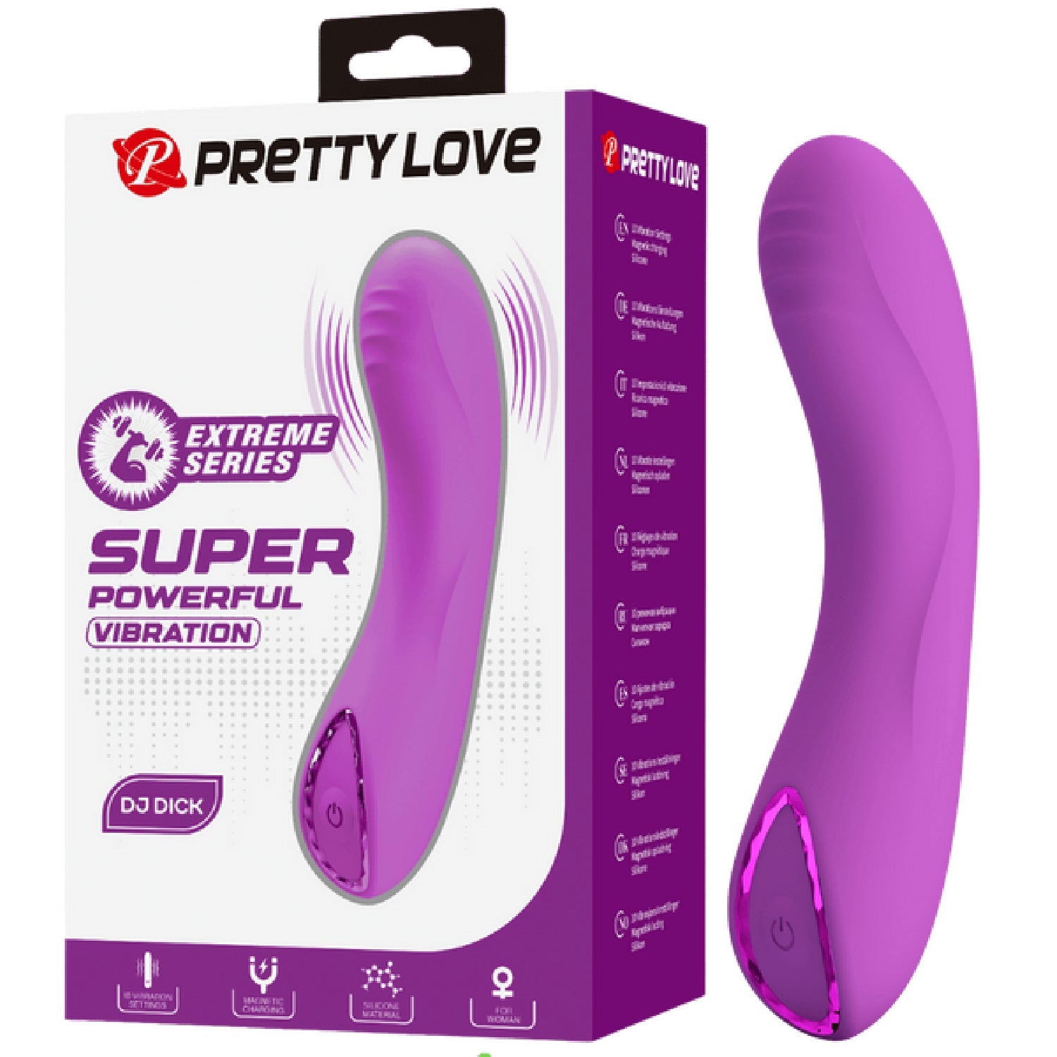 Rechargeable DJ Dick – Slim Silicone Vibrator with 10 Powerful Vibration Modes > Vibrators > Standard Vibrators