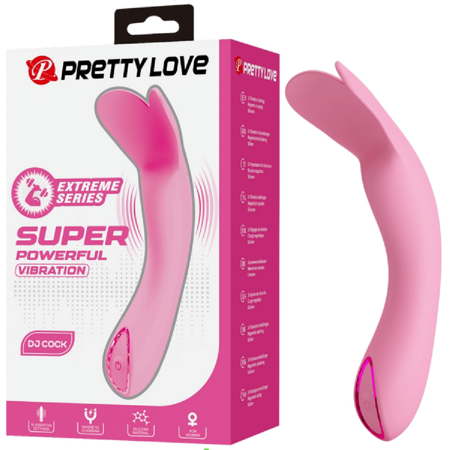 DJ Cock Rechargeable Vibrator – 10-Function Slim Silicone G Spot Vibrator > Vibrators > G-Spot Main image