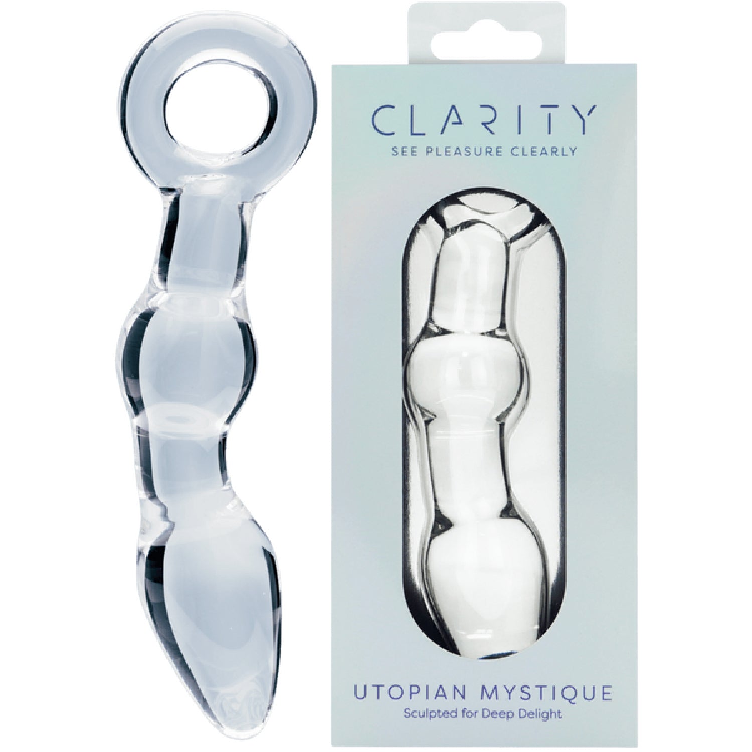 Utopian Mystique – 5.2 Inch Ribbed Glass Anal Dildo > Glass > Dildos