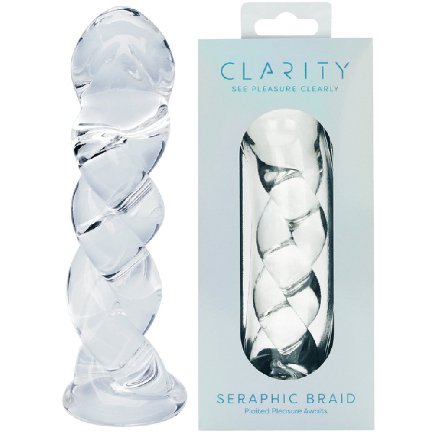 Seraphic Braid 5.7 Inch Borosilicate Glass Dildo Handblown Spiral Design Dildo > Glass > Dildos Main image