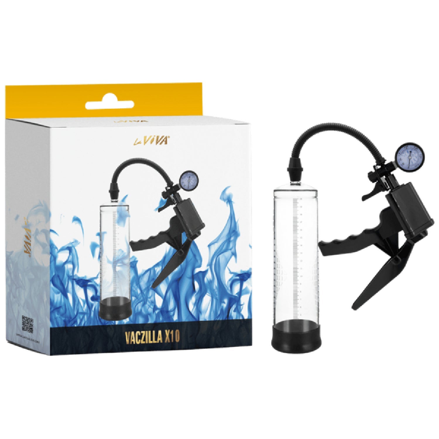 Vaczilla X10 Trigger Gauge Hand Grip – Penis Pump with Silicone Sleeve and Negative Pressure Gauge > Pumps > Penis Pumps Main image