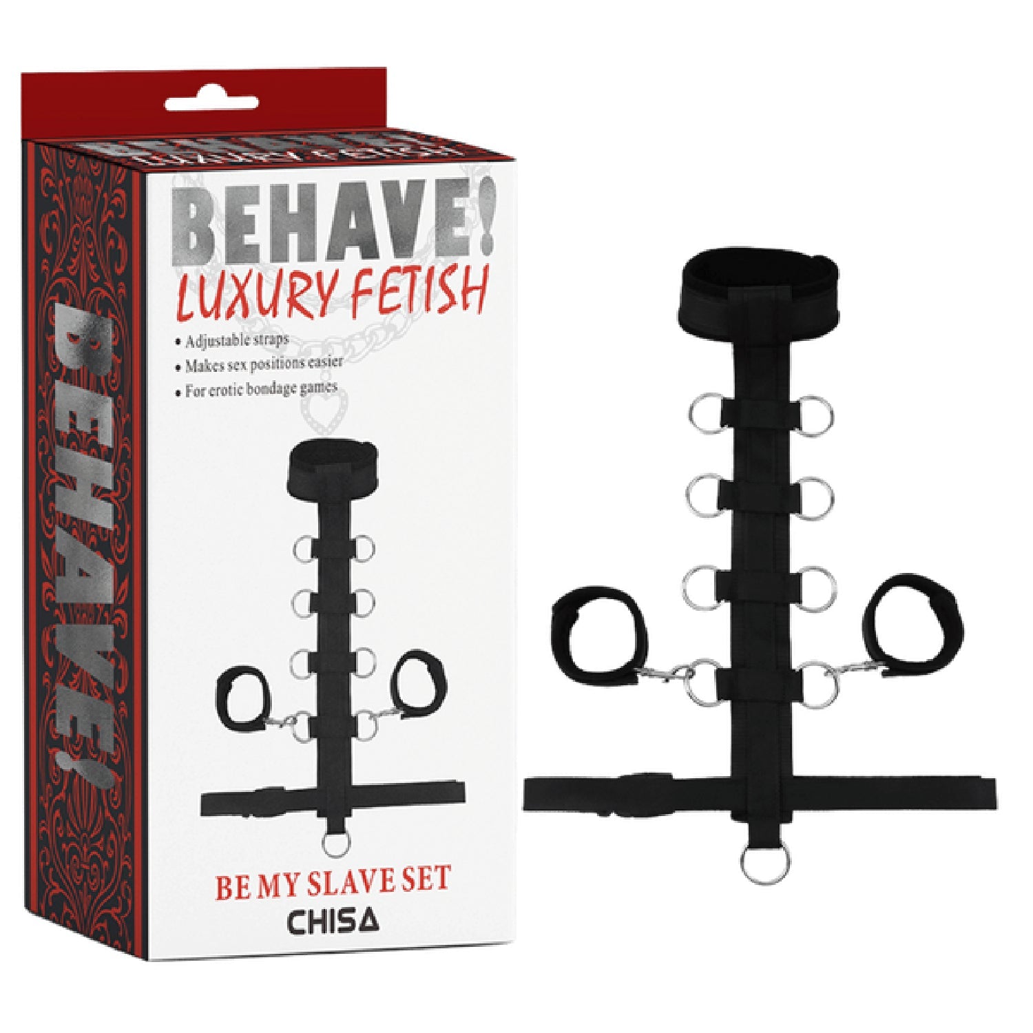 Be My Slave Set – Adjustable Straps with Cuffs and Restraint Strap Bondage Set > Bondage Gear > Restraints Main image