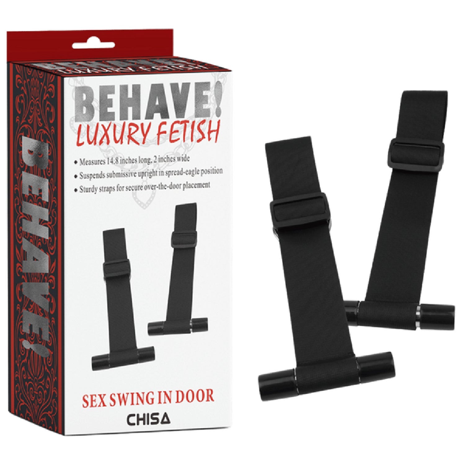 Sex Swing Over-the-Door with Adjustable Wrist Restraints – Strong Metal Bar Equipment > Bondage Gear > Restraints