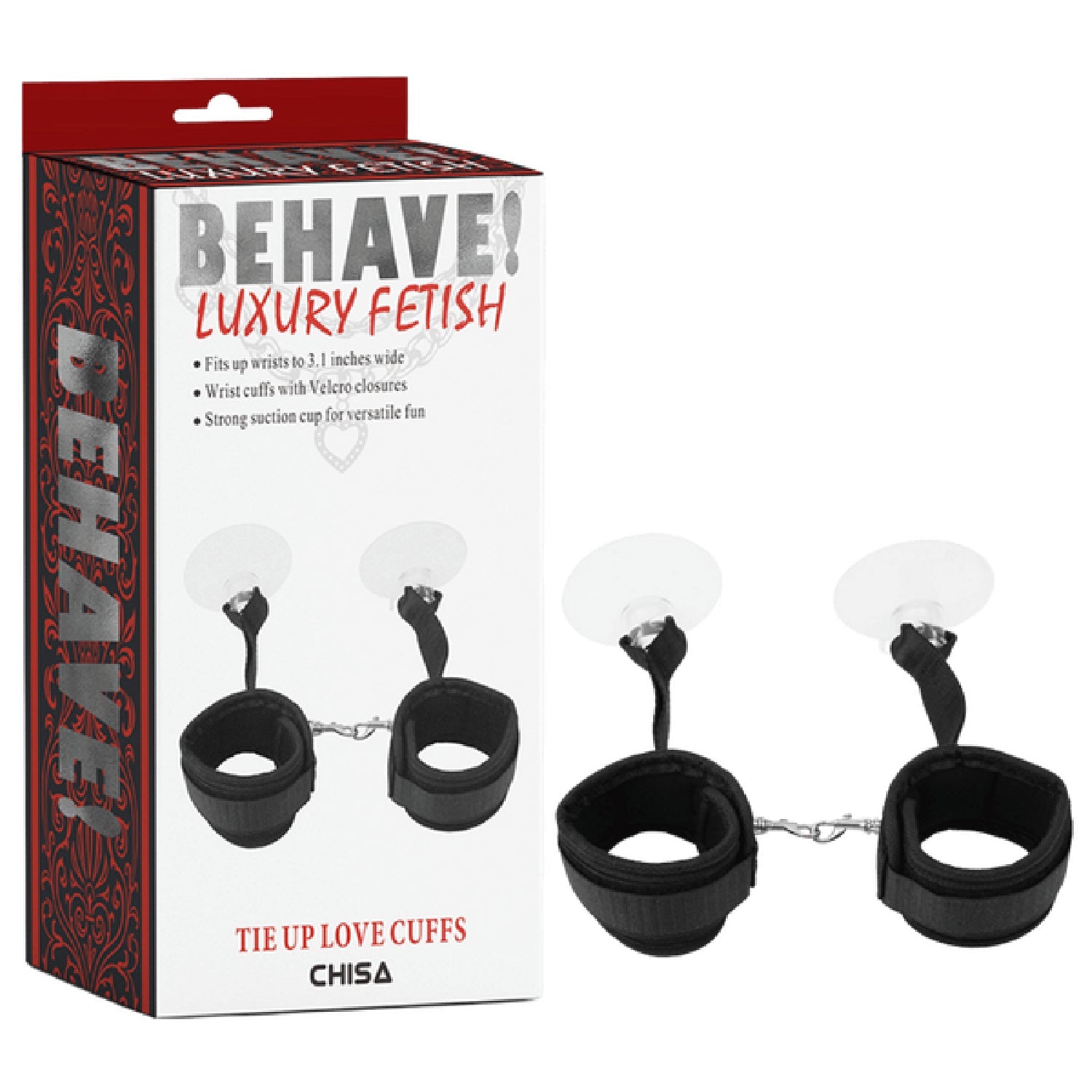 Tie Up Love Cuffs – Fully Adjustable Love Cuffs with Strong Suction Cups > Bondage Gear > Restraints Main image