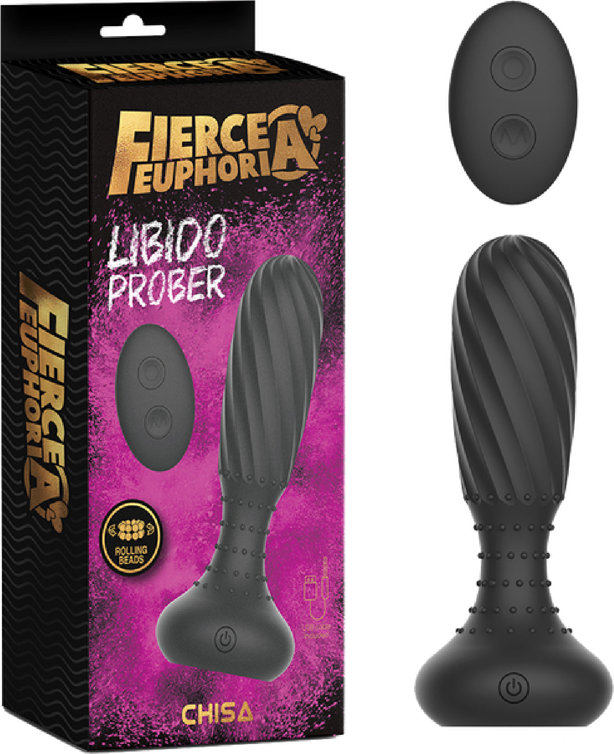 Fierce Euphoria Libido Prober – Remote-Controlled Gyrating Anal Plug with Rotating Beads Secondary image