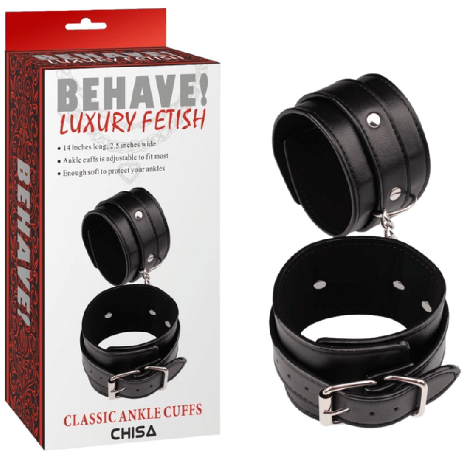 Classic Ankle Cuffs – Fully Adjustable Metal Hook Ankle Cuffs > Bondage Gear > Restraints