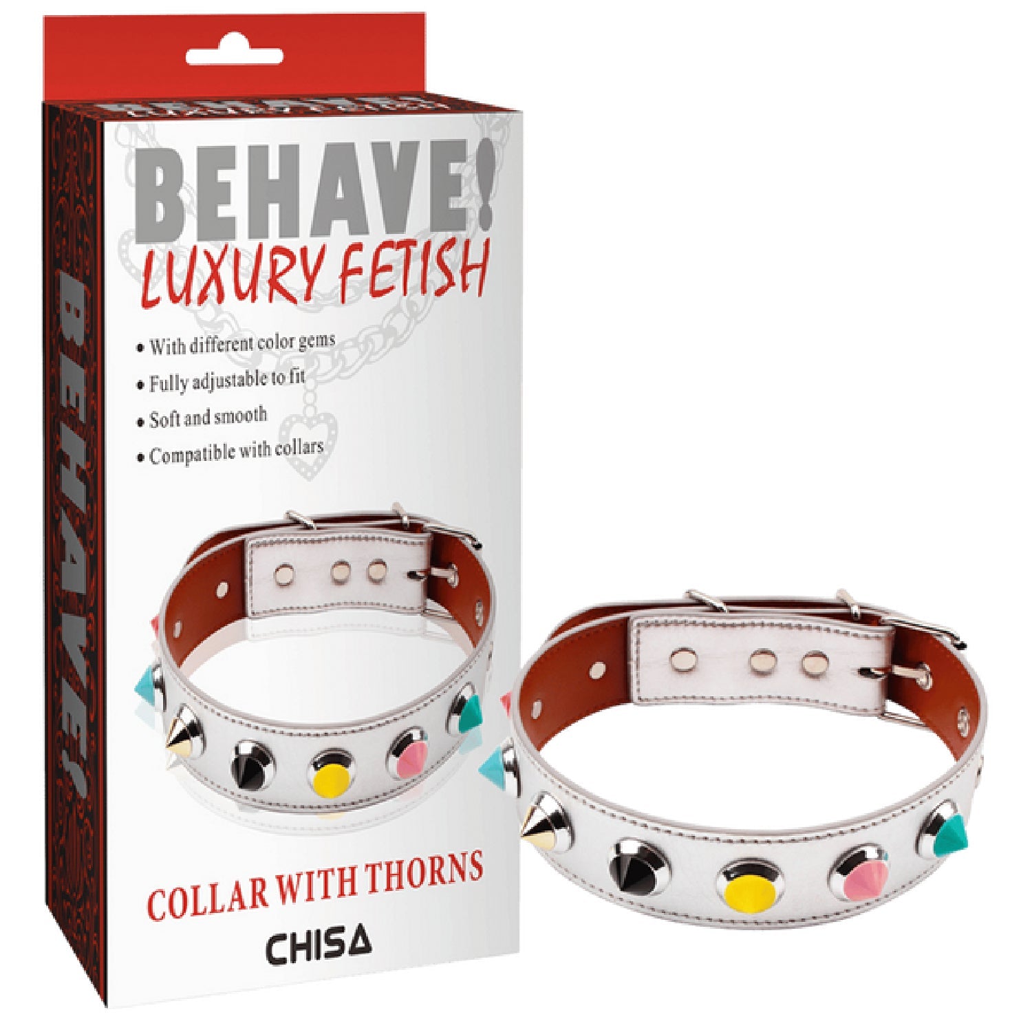 Collar with Thorns – Fully Adjustable Collar Accessory > Bondage Gear > Collars & Leashes Main image