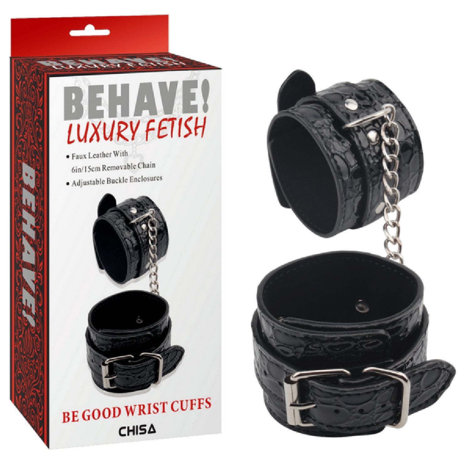 Be Good Wrist Cuffs – Fully Adjustable Metal Hook Restraints Bondage Accessory > Bondage Gear > Restraints Main image