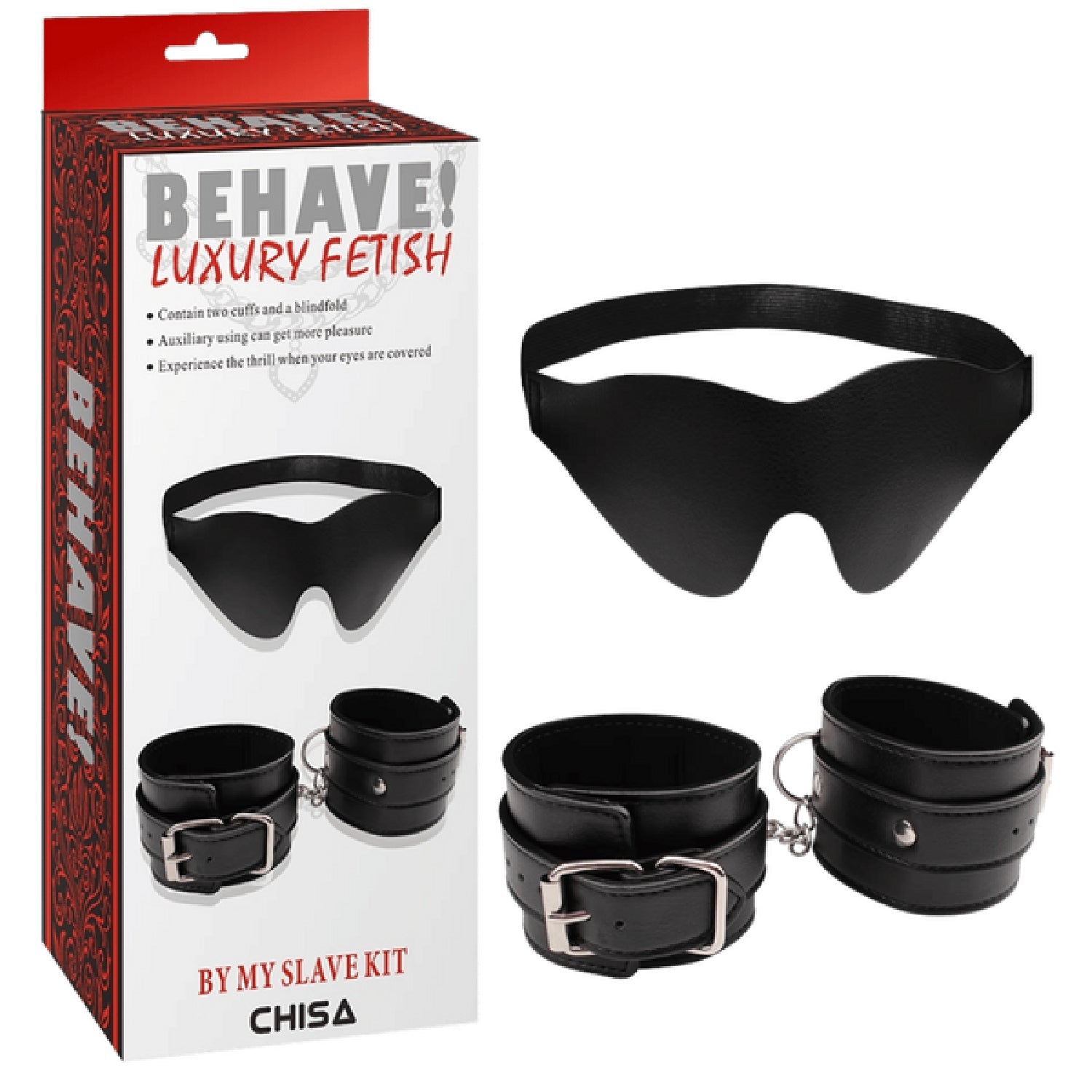 By My Slave Kit – Fully Adjustable Collar and Handcuffs Restraint Set > Bondage Gear > Restraints Main image