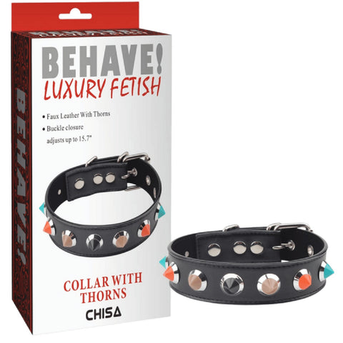 Collar With Thorns – Adjustable Collar Accessory > Bondage Gear > Collars & Leashes