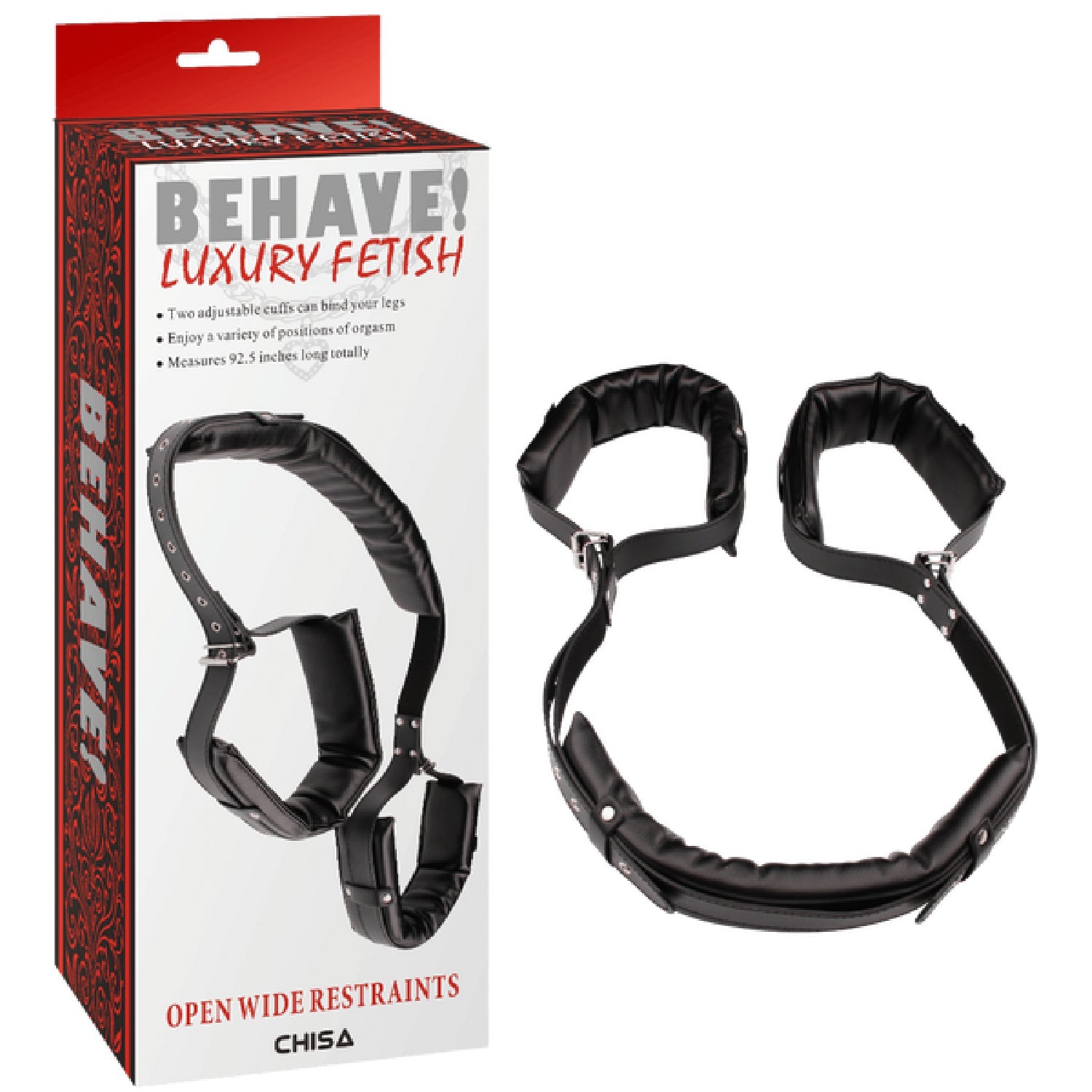 Open Wide Restraints – Fully Adjustable Bondage Restraints with Metal Hook > Bondage Gear > Restraints Main image