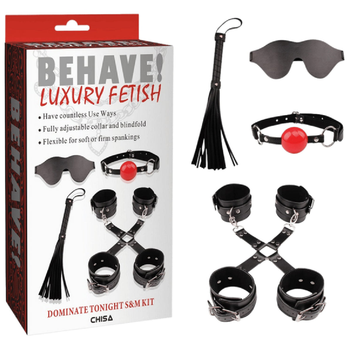 Dominate Tonight S&M Kit – Fully Adjustable Bondage Set > Bondage Gear > Bondage Kits