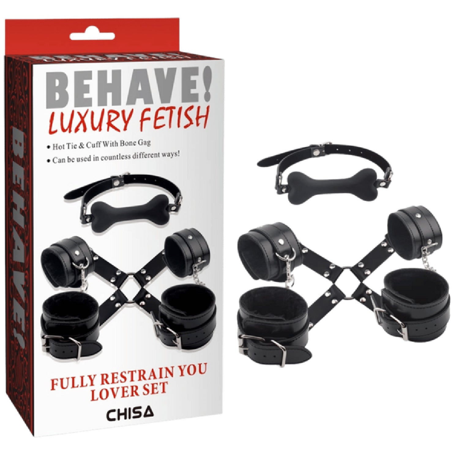 Fully Restrain Your Lover Set – Adjustable Collar Restraint Set > Bondage Gear > Restraints Main image