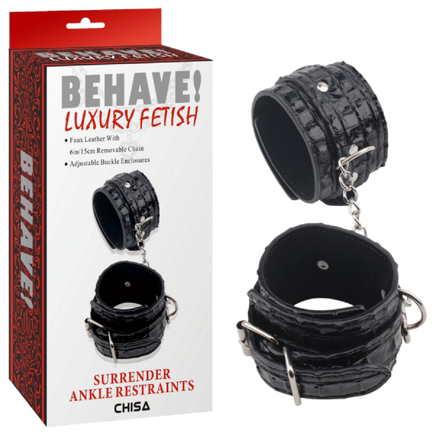 Surrender Ankle Restraints – Fully Adjustable Metal Hook Restraints > Bondage Gear > Restraints Main image