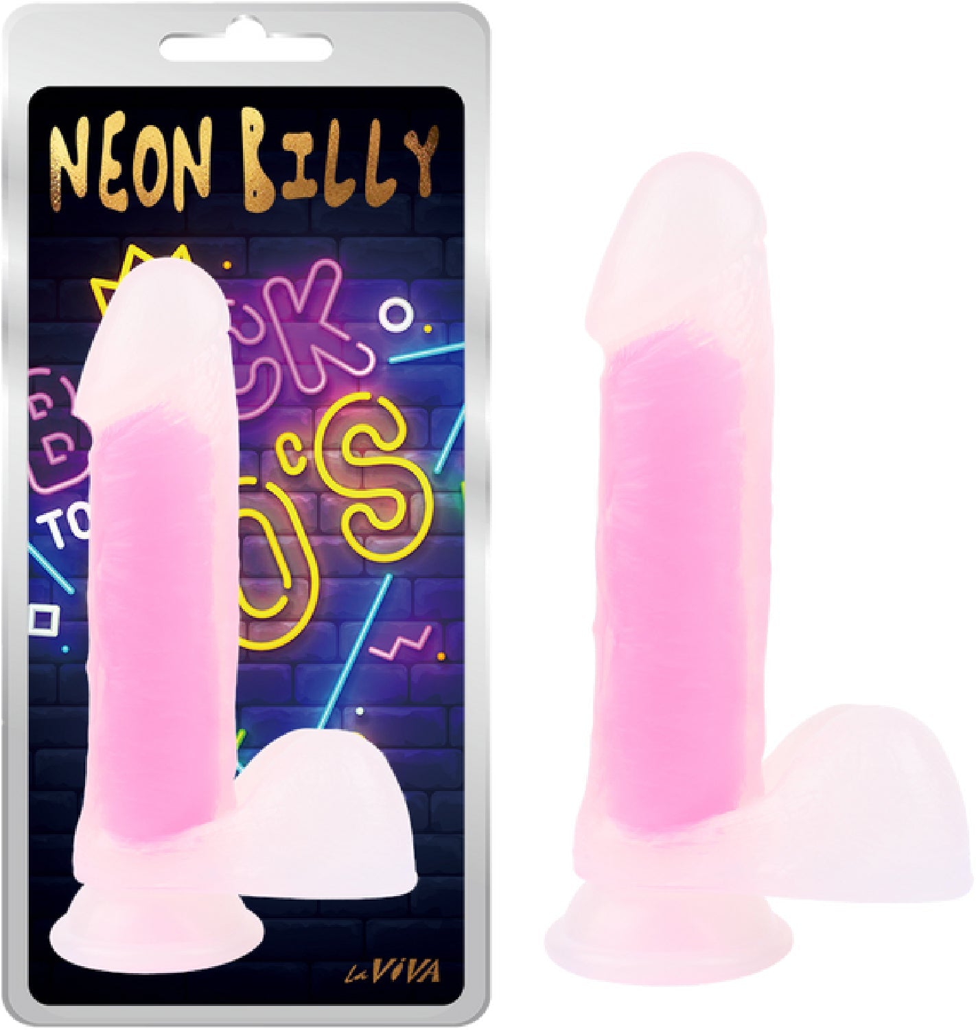 Neon Billy 7.6" (Glow Pink) > Vibrators > Standard Vibrators Main image