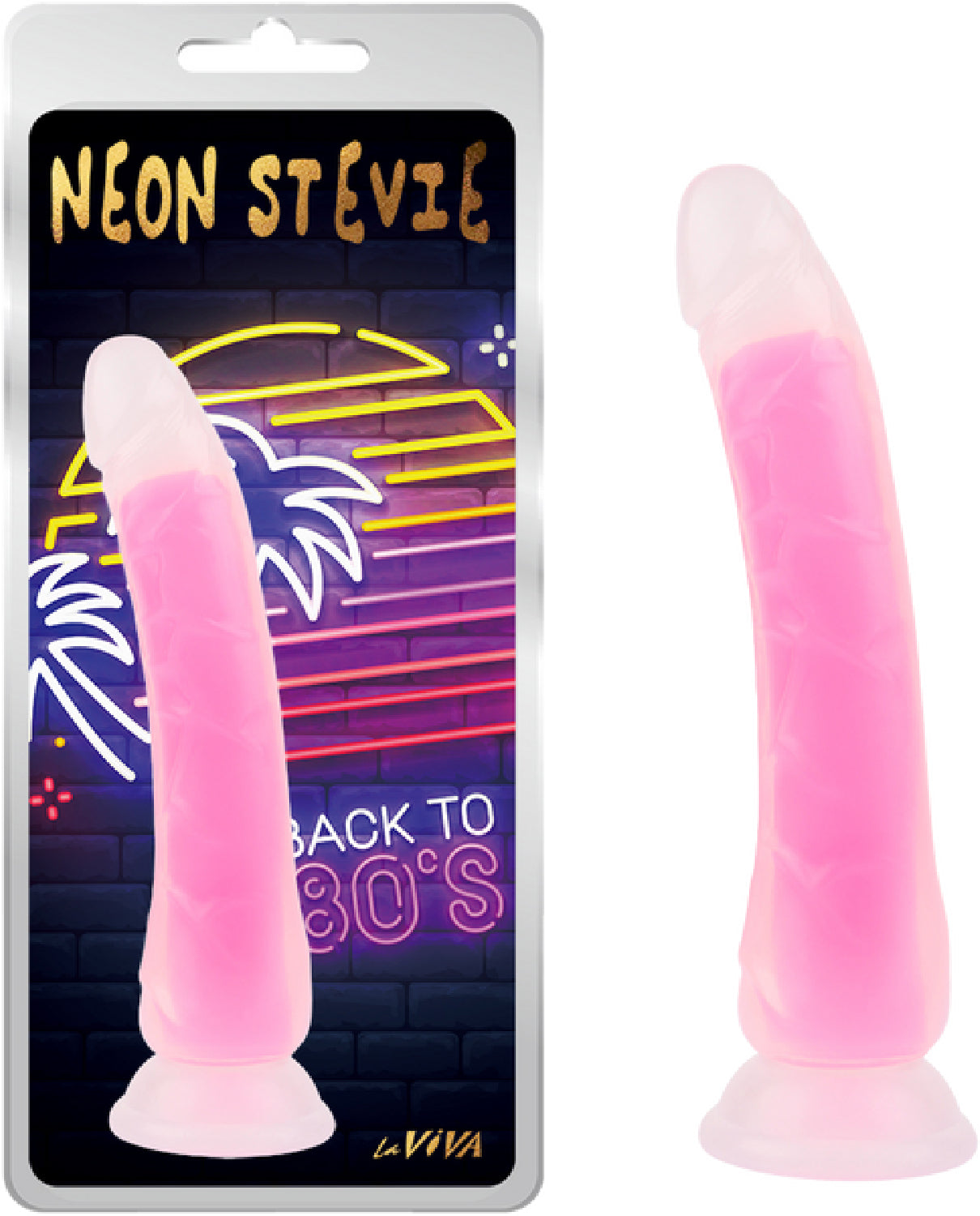 Neon Stevie 8.4 Inch – Glow-in-the-Dark Silicone Vibrator > Dildos > Realistic Dildos Main image