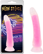 Neon Stevie 8.4 Inch – Glow-in-the-Dark Silicone Vibrator > Dildos > Realistic Dildos
