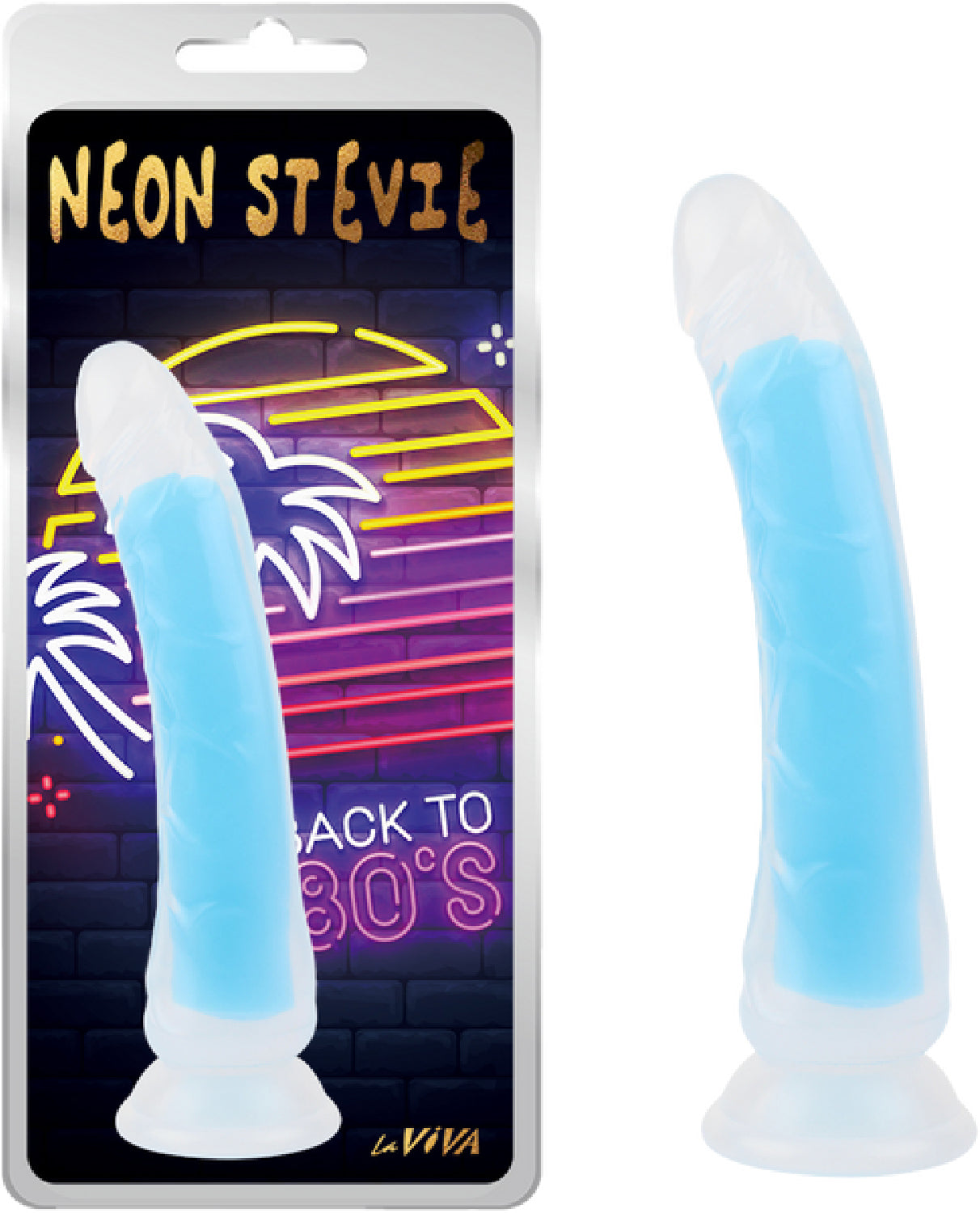 Neon Stevie 8.4 Inch – Glow-in-the-Dark Silicone Vibrator > Dildos > Realistic Dildos