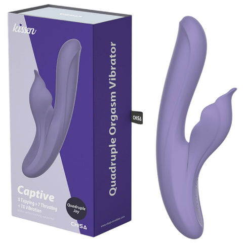 Captive – Waterproof Silicone Vibrator with 5 Tapping and 7 Thrusting Functions > Vibrators > Ladies > Rabbit