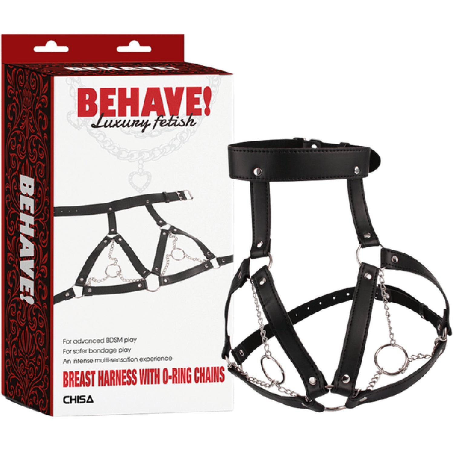 Breast Harness with O-Ring Chains – BDSM Bondage Harness > Clothes > Womens Harnesses Main image