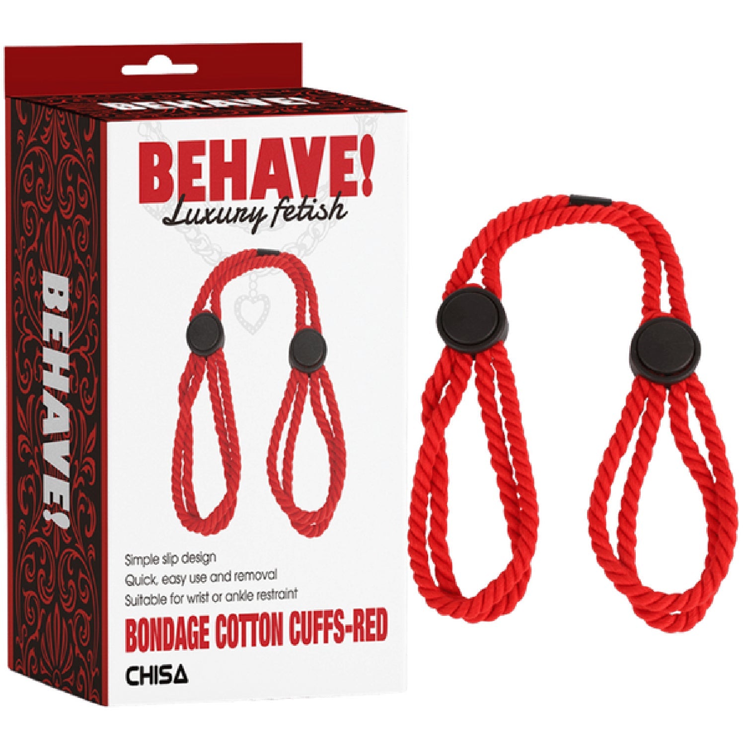 Bondage Cotton Cuffs – Simple Slip Design Restraint Cuffs > Bondage Gear > Restraints Main image