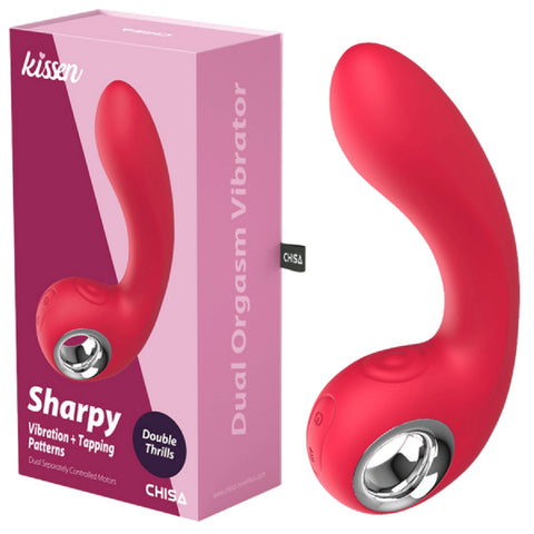 Sharpy – Waterproof Silicone Vibrator with 10 Vibration and Tapping Patterns 17.8cm > Vibrators > Standard Vibrators