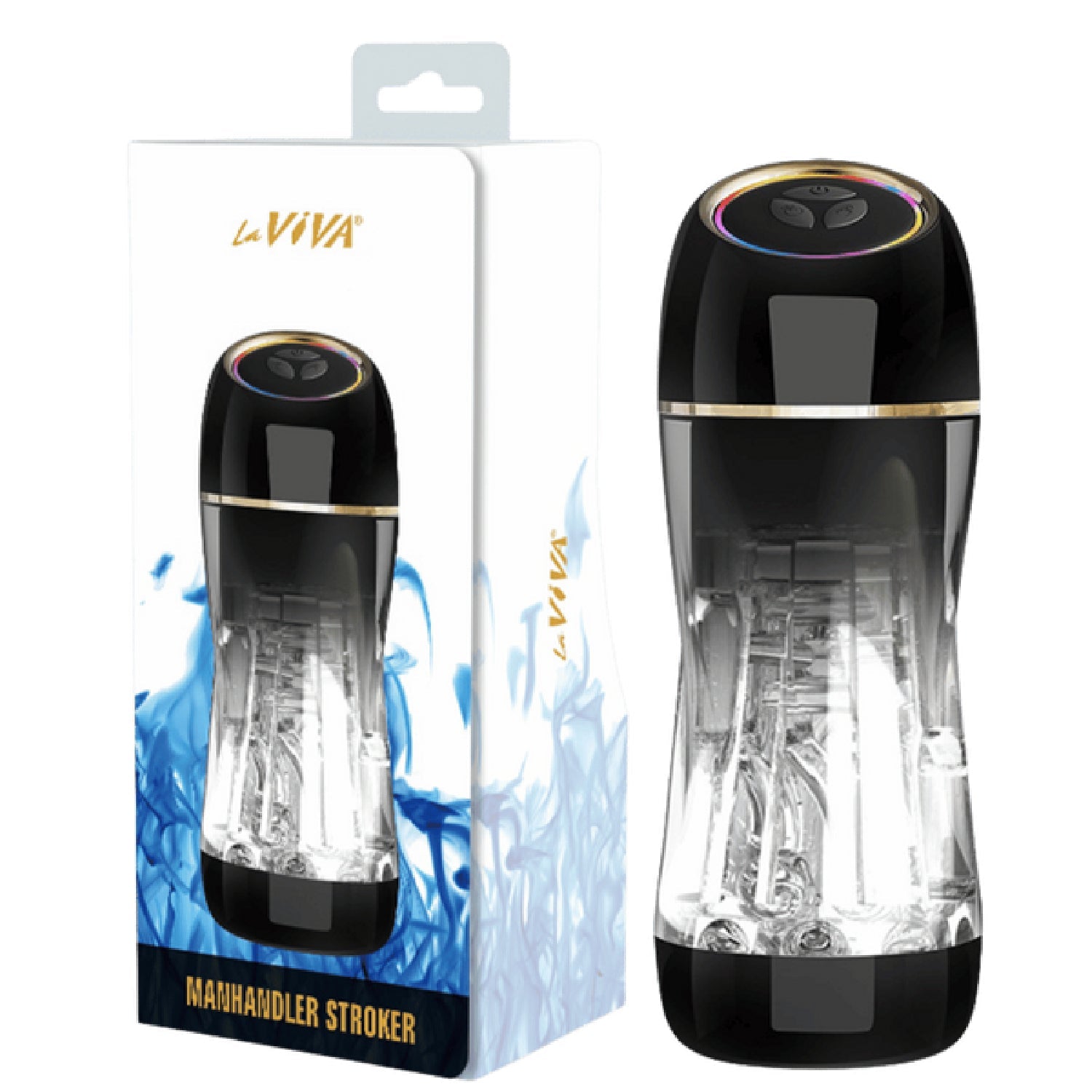 Manhandler Stroker – High-Tech Silicone Masturbation Sleeve with Rotation and Motion > Sex Toys For Men > Masturbators > Vibrating Main image