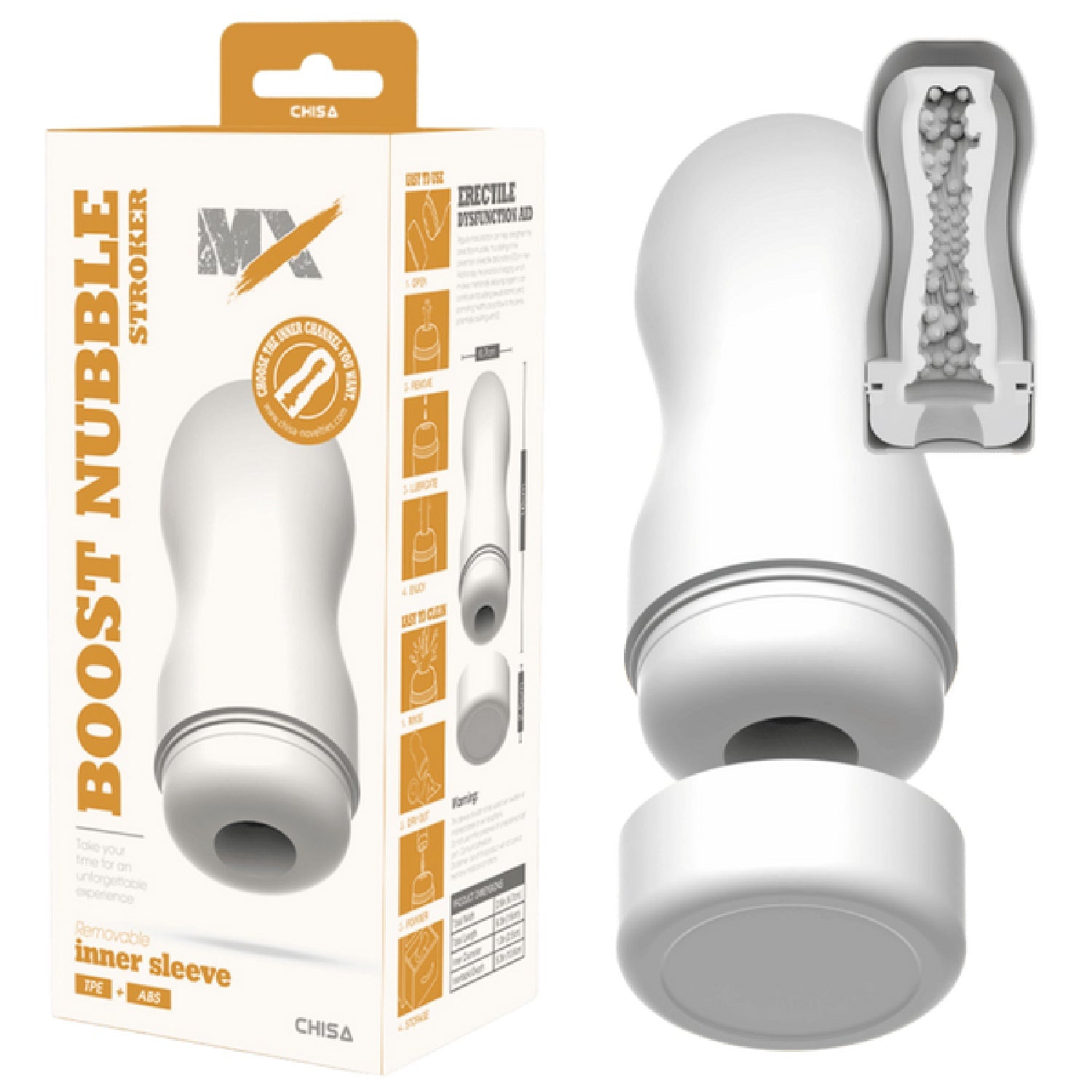 Boost Nubble Stroker – Super-Soft Phthalate-Free TPE+ABS Stroker 16cm > Sex Toys For Men > Masturbators Cup Main image
