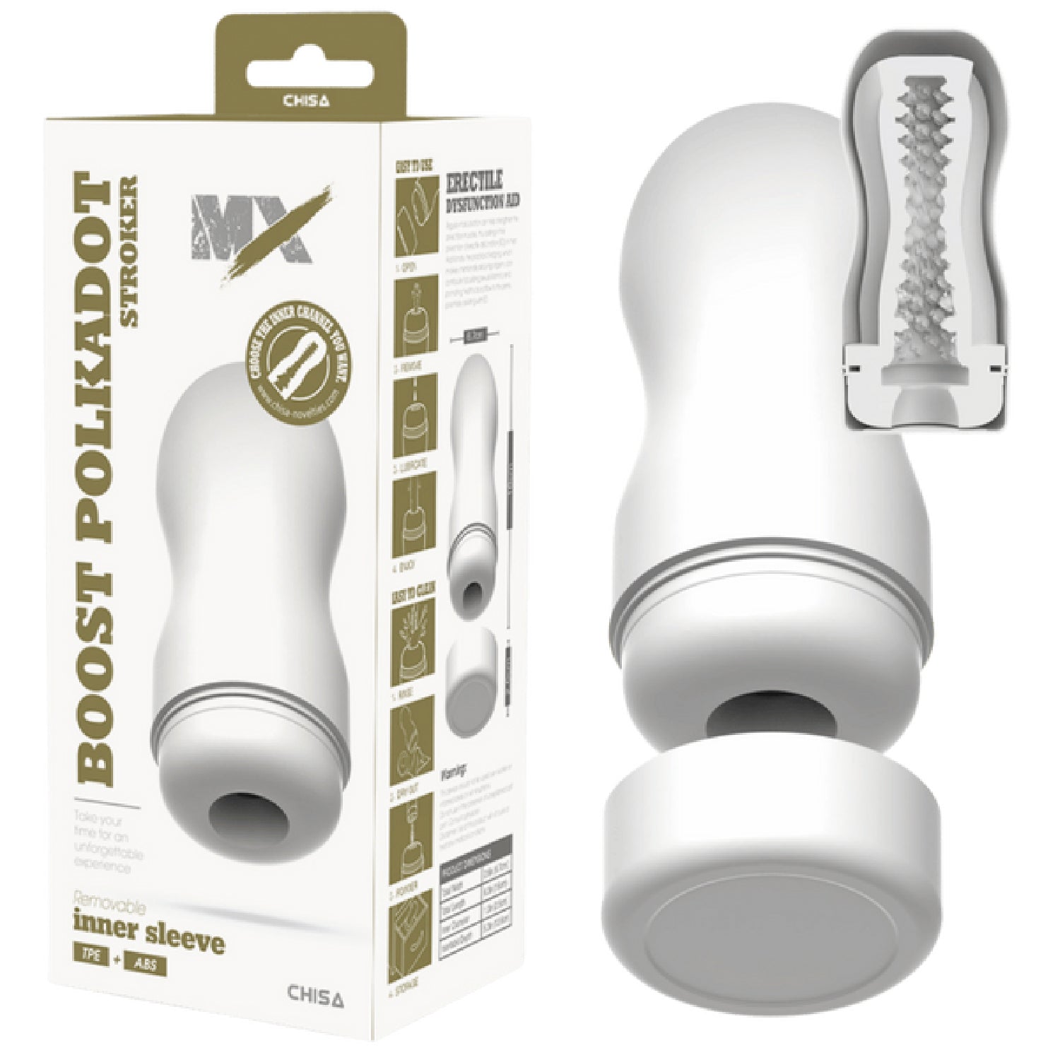 Boost Polkadot – Super-Soft 16 cm Stroker Made of TPE and ABS Materials > Sex Toys For Men > Masturbators Cup