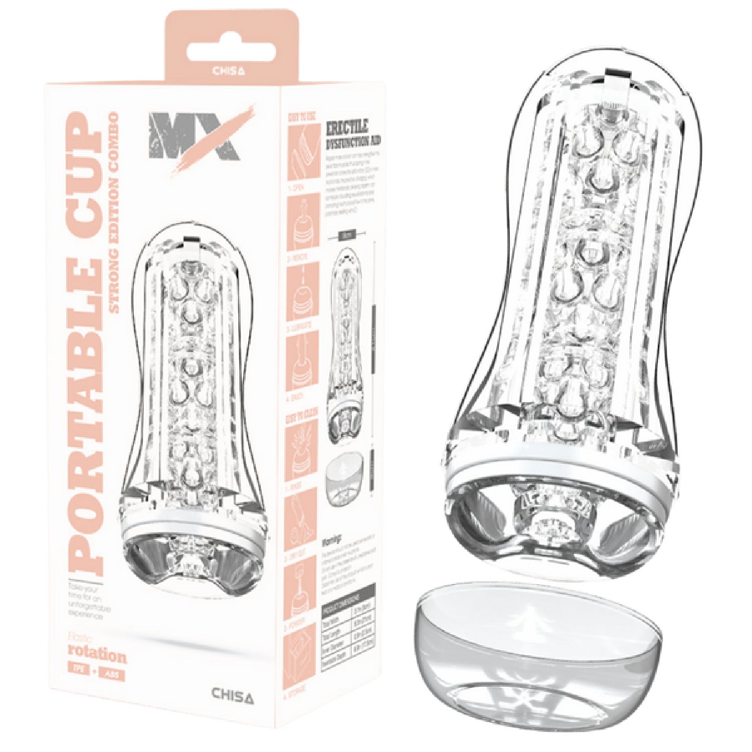 Portable Cup Strong Edition Combo – Super Soft Sucking Device 21cm > Sex Toys For Men > Masturbators Cup