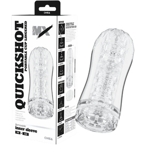 Quickshot Portable Cup – 17cm Super-Soft Sucking Male Stroker > Sex Toys For Men > Masturbators Cup